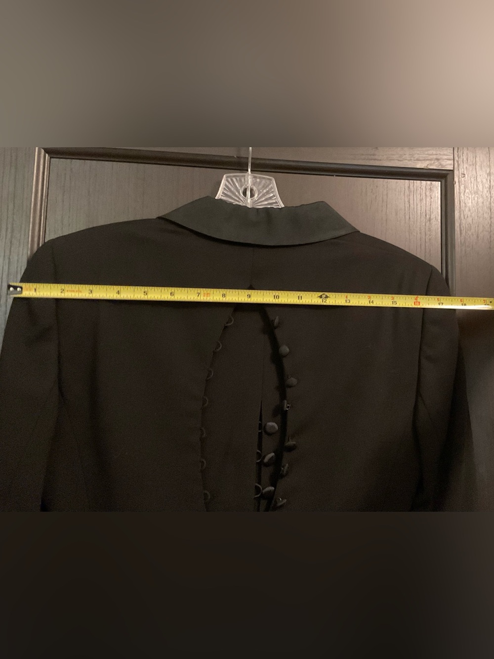 ESCADA Vintage Couture Black Open-Back Button Pant Suit Rare Statement Runway - Picture 14 of 16